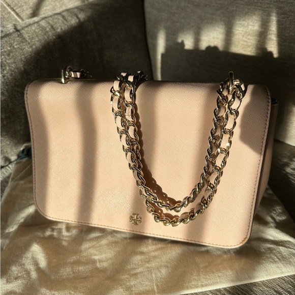 Tory Burch Bags Tory Burch Light Pink Robinson Saffiano Leather
